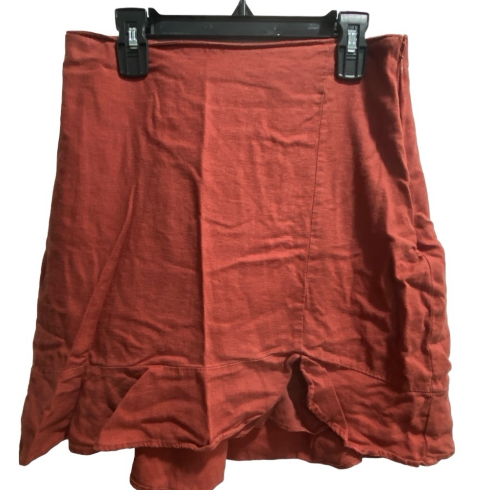 Abercrombie & Fitch‎ Linen Skirt, Rustic Orange, size Small